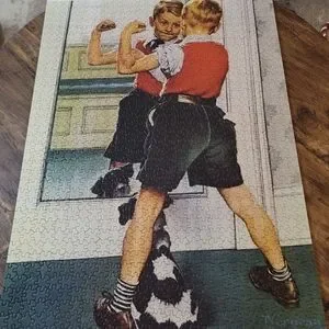 Norman Rockwell | Toys | Norman Rockwell Puzzle 00 Pieces The Muscleman ...